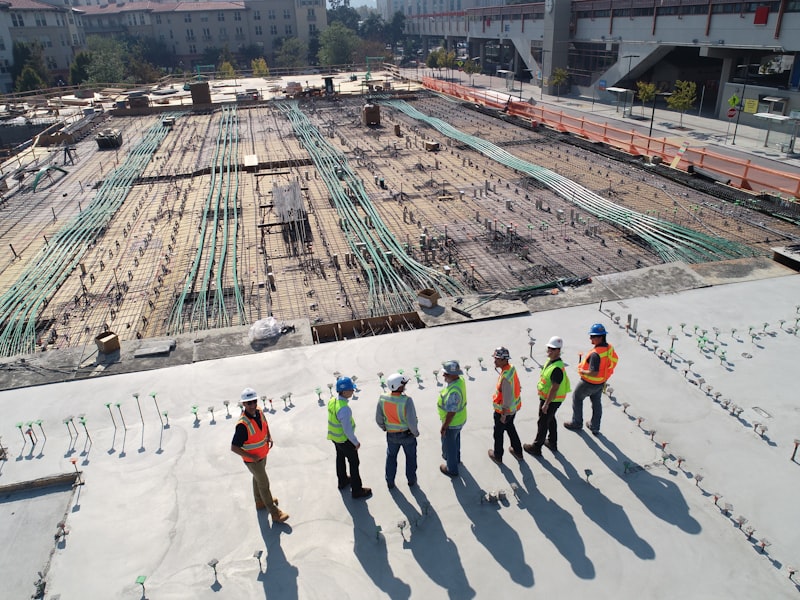 Building and construction site with modern architecture